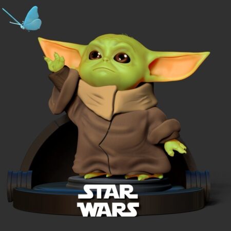 4D Baby Yoda - Star Wars 3D print model