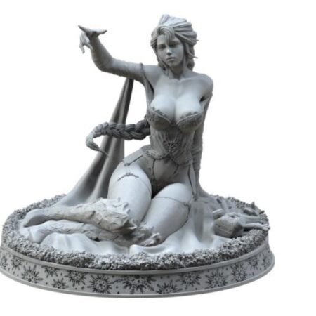 0-0-Frozen Elsa Statue Sexy Version 3D STL File