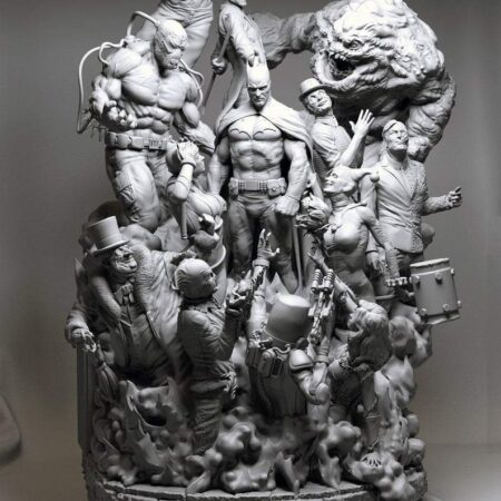Batman vs Villains Diorama - STL - 3d Print Files