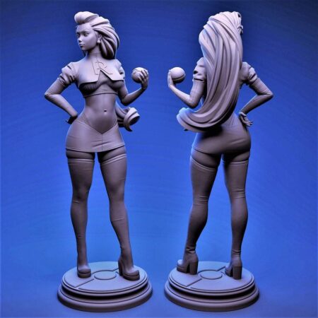 Jessie Sexy Topless Pokemon 3D Model STL