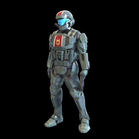 Halo ODST Armor Wearable 3D Model with Weapon