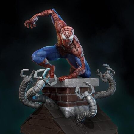 -1-1Spiderman 3D STL Digital Figure File Format 3D Printer CNC Router Pla resin Printer Diorama