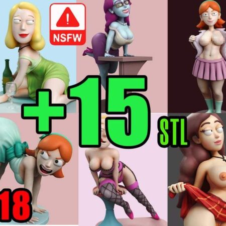 MEGA stl pack +15 CARTOON pack Sexy NSFW Girls Corps parfaits | (Vérifiez la description!) Premier pack Stl
