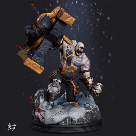 League of Legends - Braum saving Poro 3D print model 3D print mod