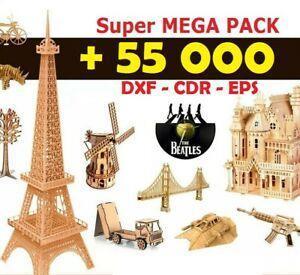 MEGA PACK 55.000+ Laser Cut vector DXF CDR 3D files CNC pantograph Doll House