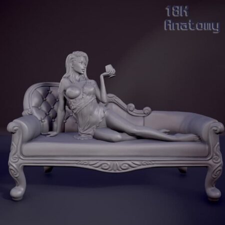 Anatomy girl in the  sofa STL FILES