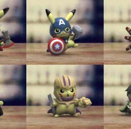 Pokemon - 6x Pikachu Avengers - STL - 3d Print Files