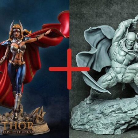 Thor Love and Thunder - Thor + Lady Thor - STL - 3d Print Files