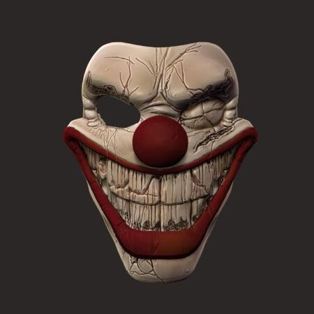 Twisted metal killer clown mask STL File 3d Print File