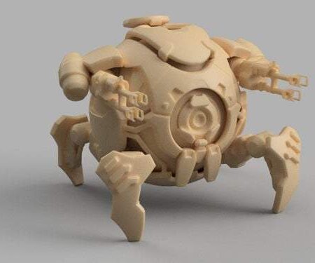 Wrecking Ball 3D model for 3D print - Overwatch - Figurine statue / Christmas ball / Hammond / hamster / robot mecha / Blizzard