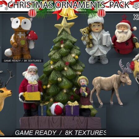 CHRISTMAS ORNAMENTS PACK STL 3D model