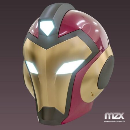 Iron Heart Riri Williams 2018 helmet model for 3D-printing DIY