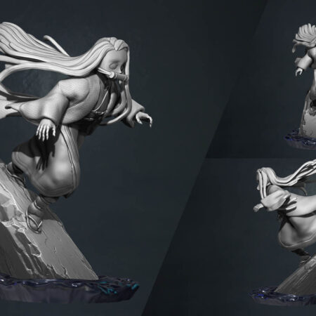 kimetsu no yaiba - demon slayer - nezuko 3d print statue 3D print model