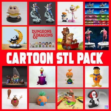 The big bundle cartoon for 3d printer & 3d models stl file
