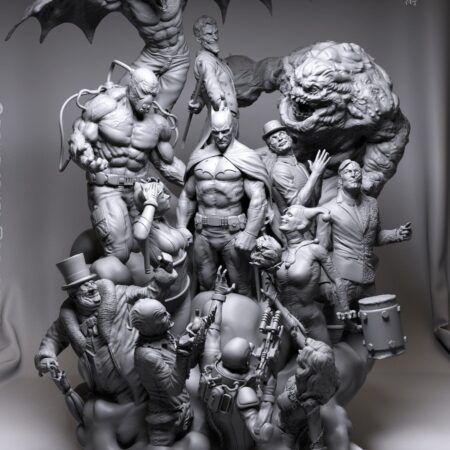 Batman sanity diorama stl files for 3d printing