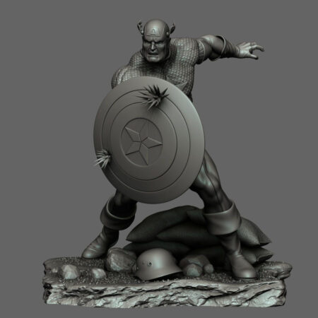 Captain america classic 3d printing stl files