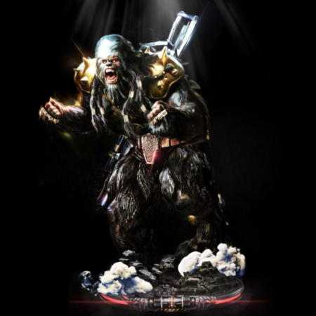 Black krrsantan sculpture 3d print stl files