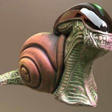 Alien snail 3d print stl files