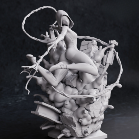 Spider-gwen Into the spiderverse 3d printing stl files