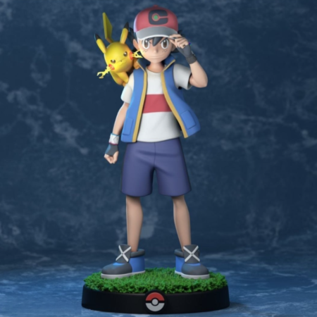 Ash & Pikachu Pokemon 3d printing stl files