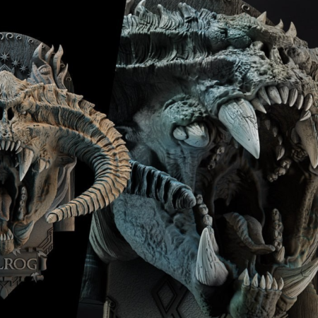 Balrog bust stl files for 3d printing model