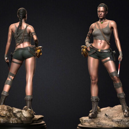 Lara croft tomb raider 3d print stl files