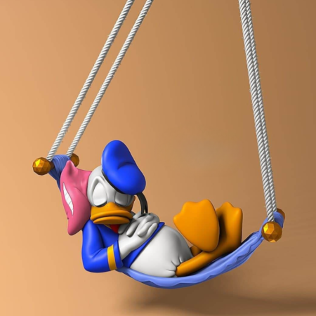 Sleeping donald duck 3d print stl files