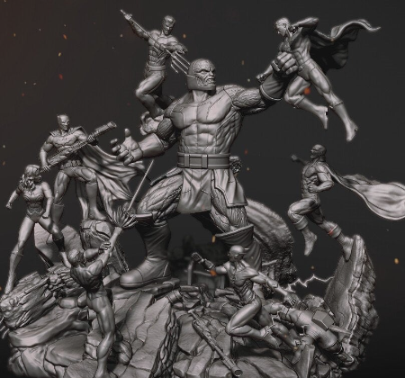 Justice league vs darkseid 3d printing stl files