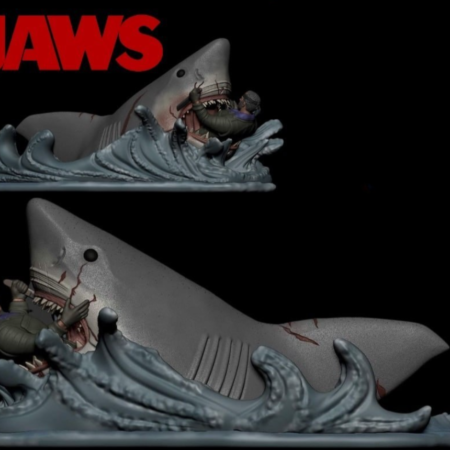 Jaws diorama 3d print stl files
