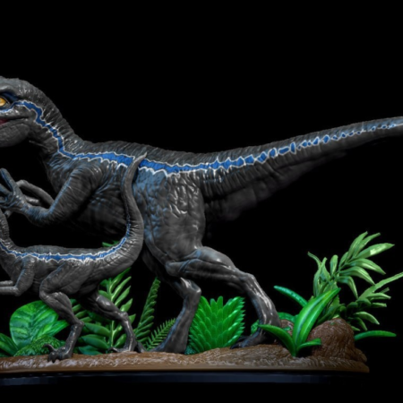 Blue and baby velociraptor 3d printing stl files