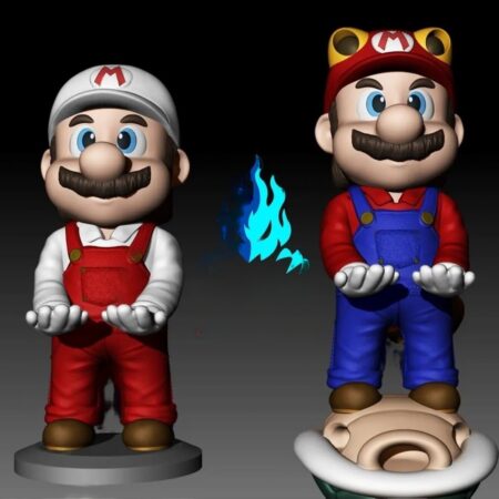 Mario bros joystick controller stand 3d printing stl files