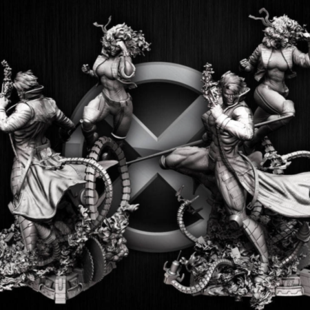 Gambit rogue Diorama 3d print stl files