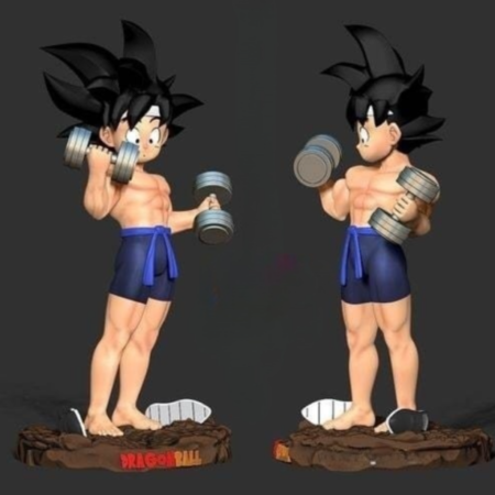 Kid son goku in gym 3d printing stl files