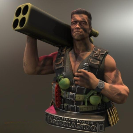 Commando bust 3d printing stl files