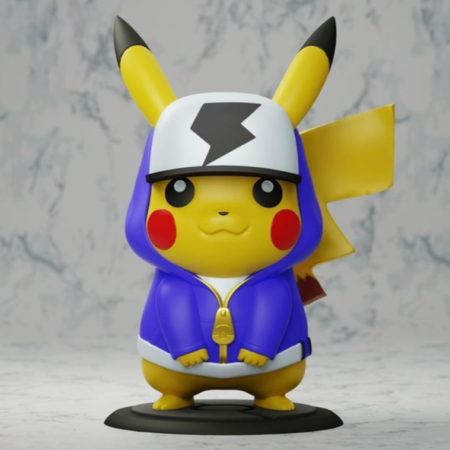 Pikachu hiphop 3d printing stl files