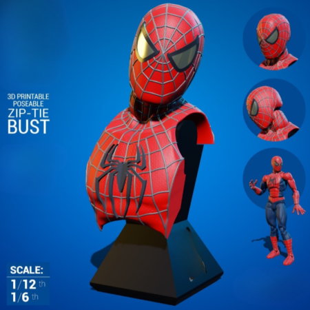 Tobey maguire spiderman bust 3d printing stl