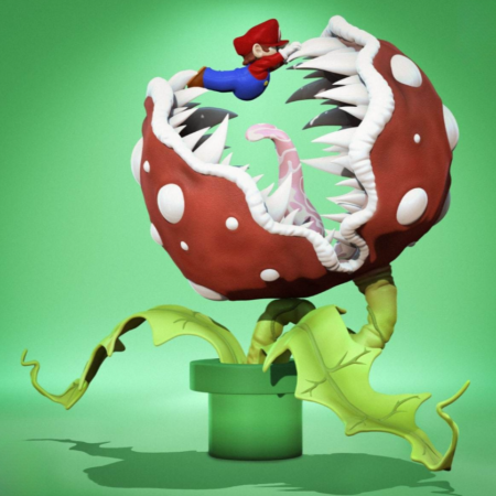Mario vs piranha plant 3d printing stl files