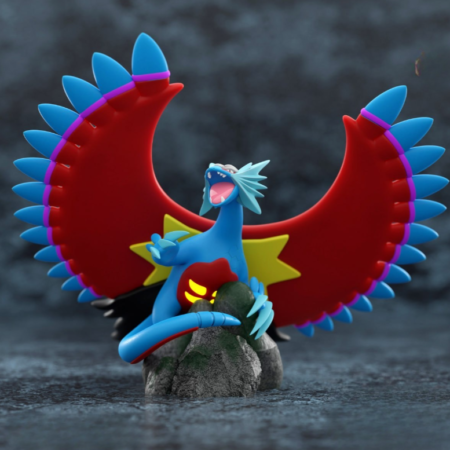 Roaring moon pokemon 3d printing stl files