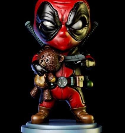 Deadpool chibi 3d print stl files