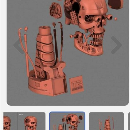 Terminator bust 3d print stl files