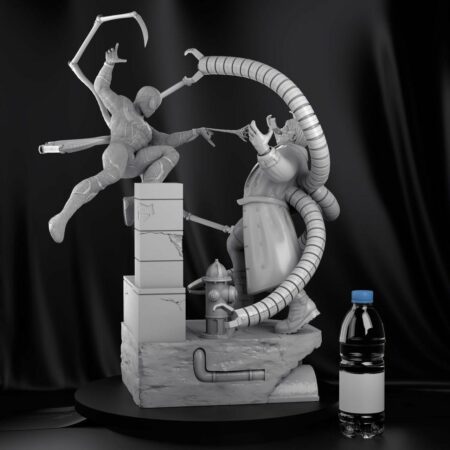 Spiderman v Dr octopus diorama 3d printing stl files