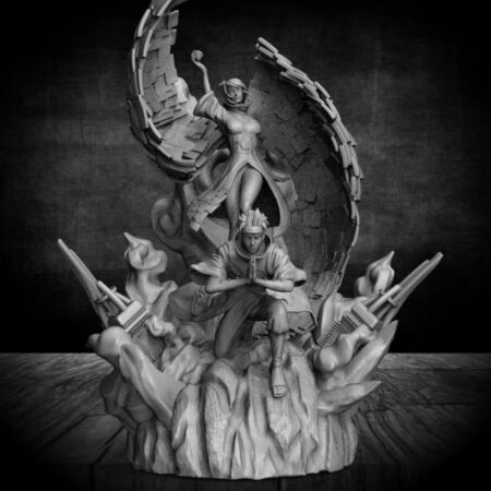 Pain and Konan Naruto 3d print stl files