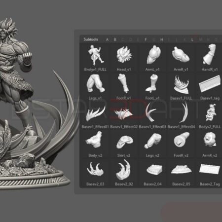 Broly diorama 3d print stl models