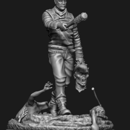 Negan walking dead 3d model fro 3d printing stl format