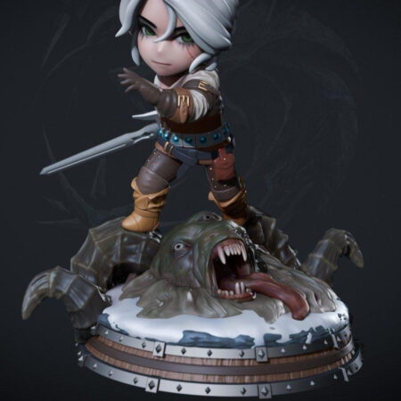 Ciri – Witcher chibi stl for 3d printing