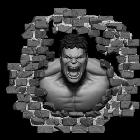 Hulk Smash wall 3d print stl files