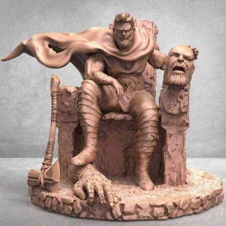 Thor on throne 3d print stl files