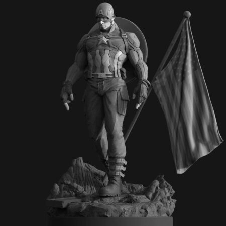 Captain america 3d print stl models