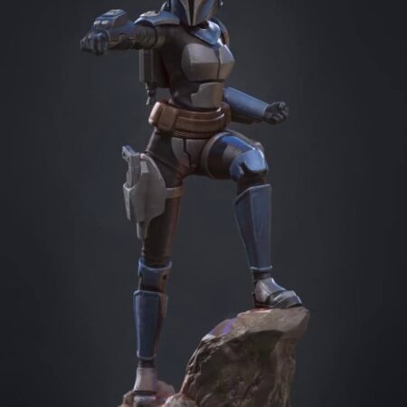 Mandalorian girl 3d print stl files
