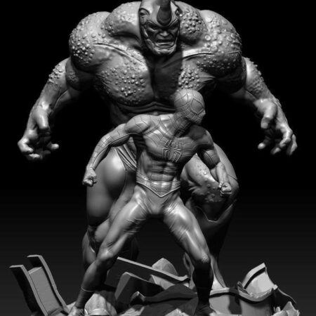Rhino v spider-man stl files for 3d printing
